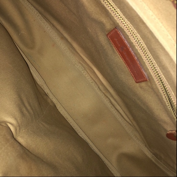 RALPH LAUREN Brown Green Tartan Plaid Crossbody Messenger Computer Work Bag VTG - Picture 4 of 17